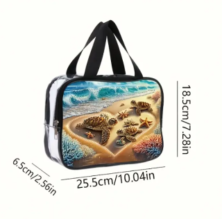 Preview: Diamond Painting Make-up-Tasche Blumenmuster